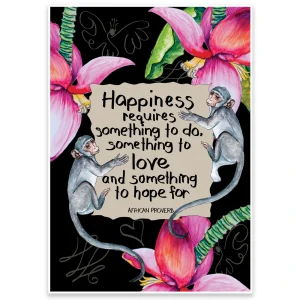 Happiness Print Banana Safari